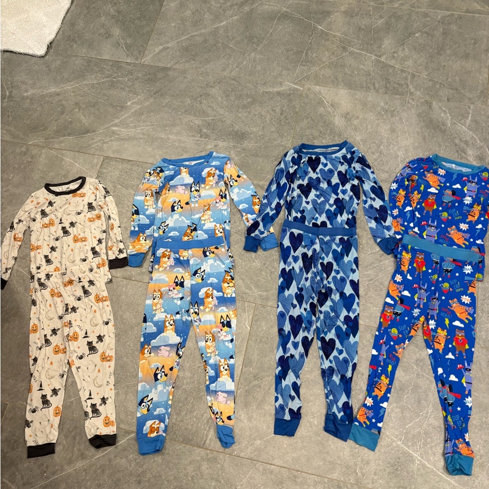 3 Pairs of Little Sleepies 4T + 1 Little Joy Shop 3T